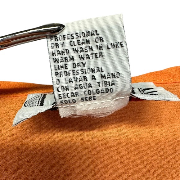 NWT Christie Of California 3 Piece Skirt Suit Set Womens 12 Orange Beaded Floral - Picture 14 of 14